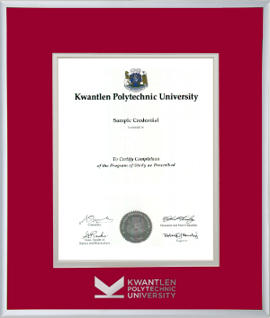 KPU silver metal diploma frame with silver foil embossing